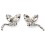 Boucle d'oreille libellule blanc en argent 925