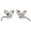 Mon-bijou - D2018a - Boucle d'oreille libellule blanc en argent 925/1000