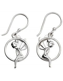 Mon-bijou - D5397 - Boucle d'oreille fée balançoire en argent 925/1000