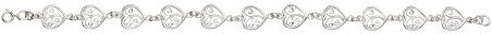 Mon-bijou - D4921 - Bracelet tendance cœur en argent 925/1000