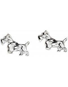 Mon-bijou - D5367 - Boucle d'oreille Terrier écossais en argent 925/1000