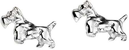 Boucle d'oreille Terrier écossais en argent 925