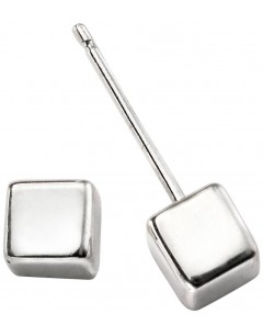 Mon-bijou - D5373 - Boucle d'oreille cube en argent 925/1000