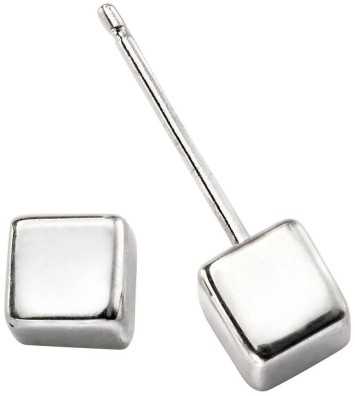 Boucle d'oreille cube en argent 925