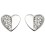 Boucle d'oreille chic cœur en argent 925