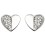 Mon-bijou - D5412 - Boucle d'oreille chic cœur en argent 925/1000