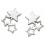 Mon-bijou - D5416 - Boucle d'oreille étoile en argent 925/1000