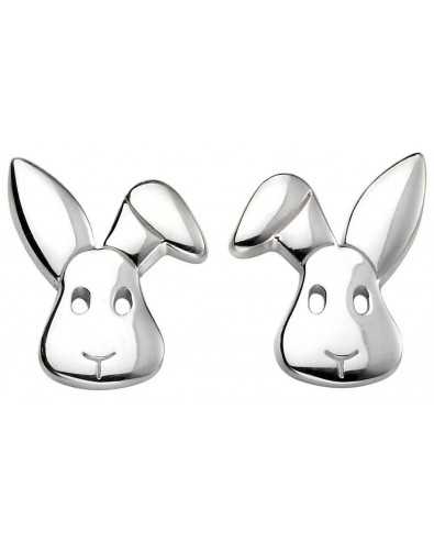 Boucle d'oreille petit lapin en argent 925