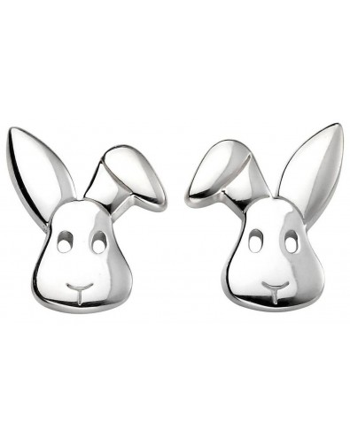 Mon-bijou - D5423 - Boucle d'oreille petit lapin en argent 925/1000