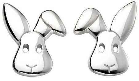 Boucle d'oreille petit lapin en argent 925