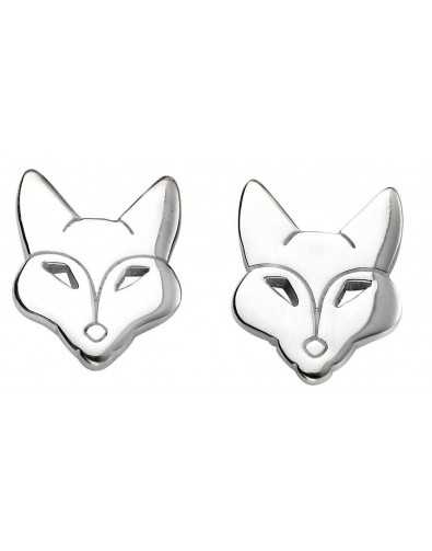 Boucle d'oreille petit renard en argent 925