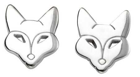 Boucle d'oreille petit renard en argent 925