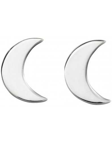 Boucle d'oreille croissant de lune en argent 925