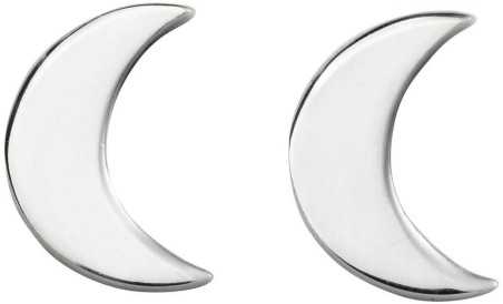 Boucle d'oreille croissant de lune en argent 925