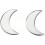 Mon-bijou - D5430 - Boucle d'oreille croissant de lune en argent 925/1000