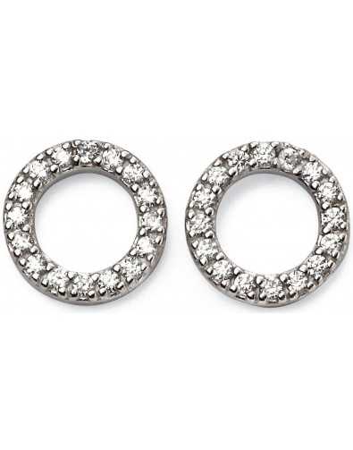 Boucle d'oreille cercle tendance en argent 925