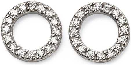 Boucle d'oreille cercle tendance en argent 925