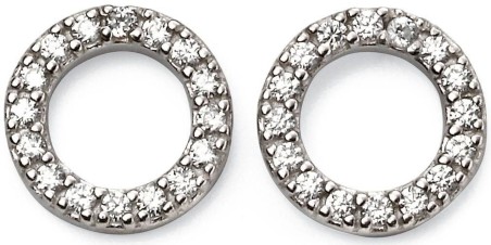 Mon-bijou - D5557 - Boucle d'oreille cercle tendance en argent 925/1000