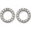 Boucle d'oreille cercle tendance en argent 925