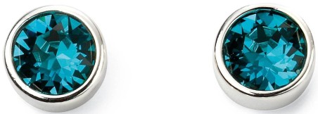 Mon-bijou - D5561 - Boucle d'oreille chic pierre de décembre en argent 925/1000