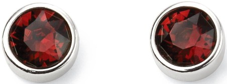 Mon-bijou - D5562 - Boucle d'oreille chic pierre de janvier en argent 925/1000