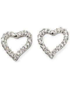 Mon-bijou - D5569 - Boucle d'oreille tendance cœur en argent 925/1000