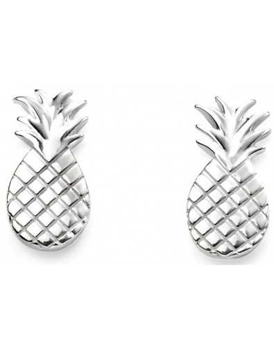 Boucle d'oreille ananas en argent 925