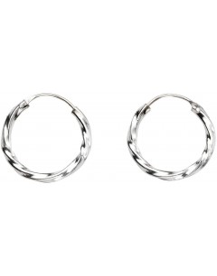 Mon-bijou - D248 - Boucle d'oreille anneau chic en argent 925/1000