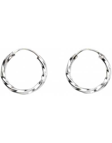 Boucle d'oreille anneau chic en argent 925