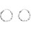 Mon-bijou - D248 - Boucle d'oreille anneau chic en argent 925/1000