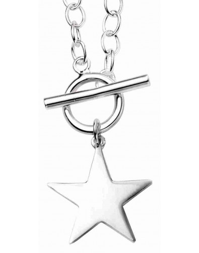 Mon-bijou - D4117 - Collier chic étoile en argent 925/1000
