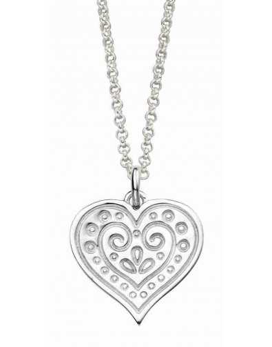 Collier Superbe cœur en argent 925