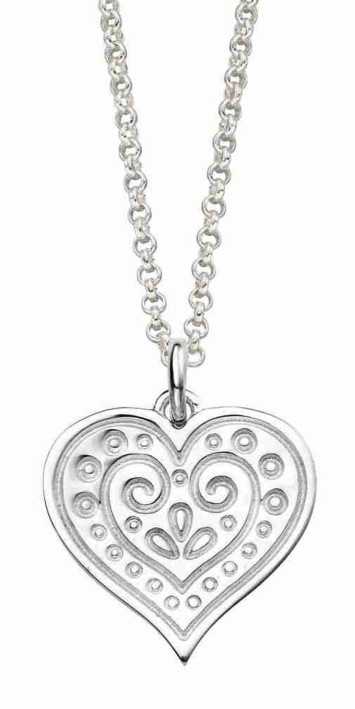 Collier Superbe cœur en argent 925