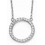 Collier tendance zirconium rond en argent 925