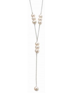 Mon-bijou - D4219a - Collier perle tendance en argent 925/1000