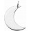 Collier lune en argent 925