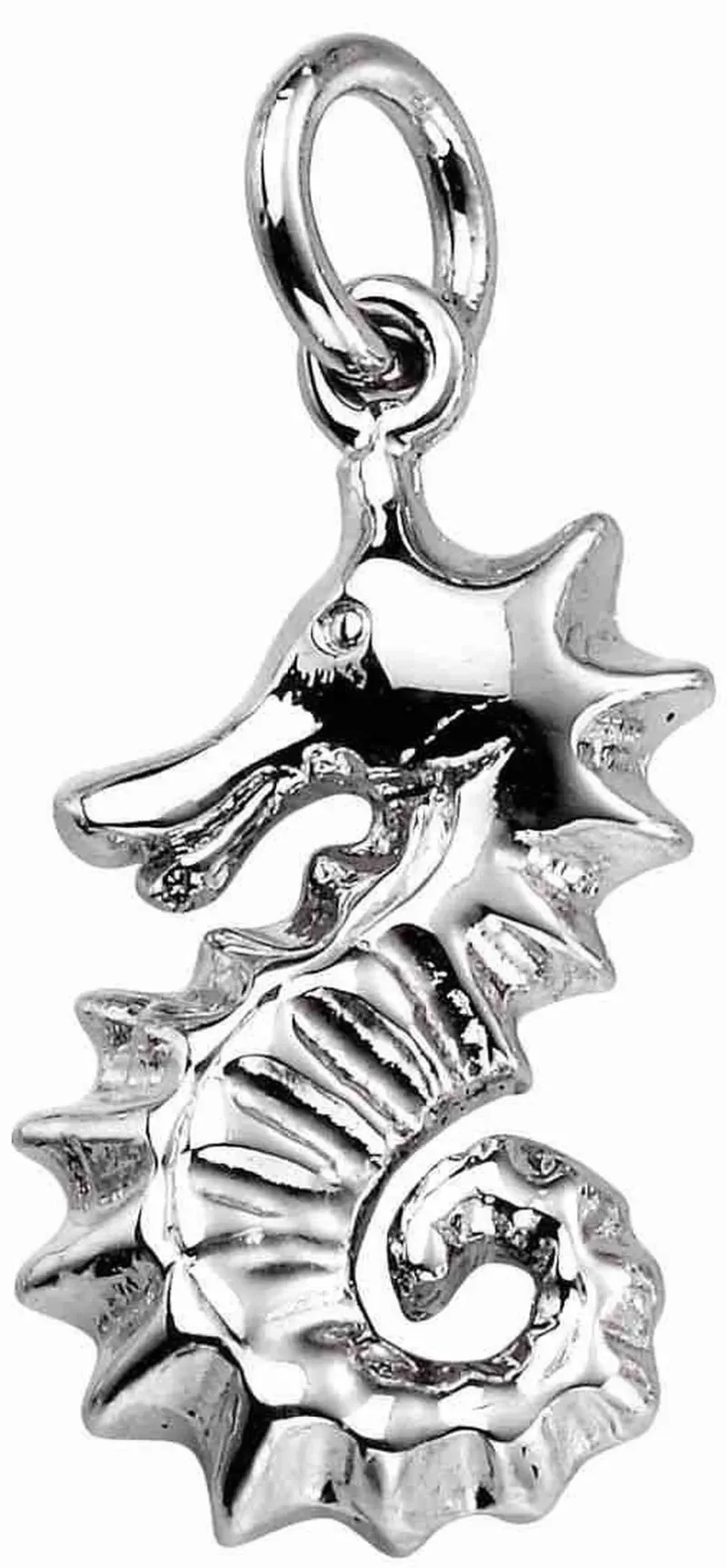 Collier Pendentif Hippocampe En Argent Sterling 925 - Style Bohème Plage, Longueur 46 Cm, Neuf