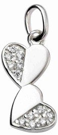 Collier doubles cœurs en argent 925