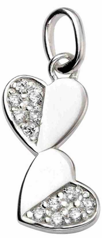 Collier doubles cœurs en argent 925