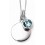 Collier anniversaire pierre de mars en argent 925