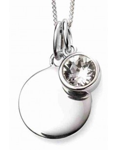 Mon-bijou - D4593 - Collier anniversaire pierre d'avril en argent 925/1000