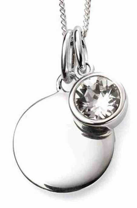 Collier anniversaire pierre d'avril en argent 925