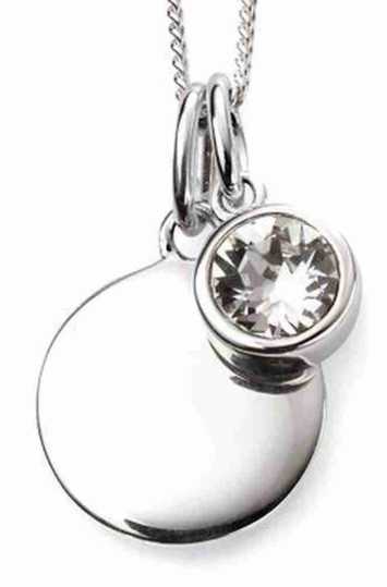 Collier anniversaire pierre d'avril en argent 925
