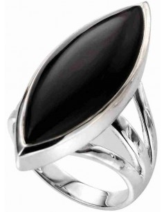 Mon-bijou - D3522 - Bague tendance Onyx en argent 925/1000