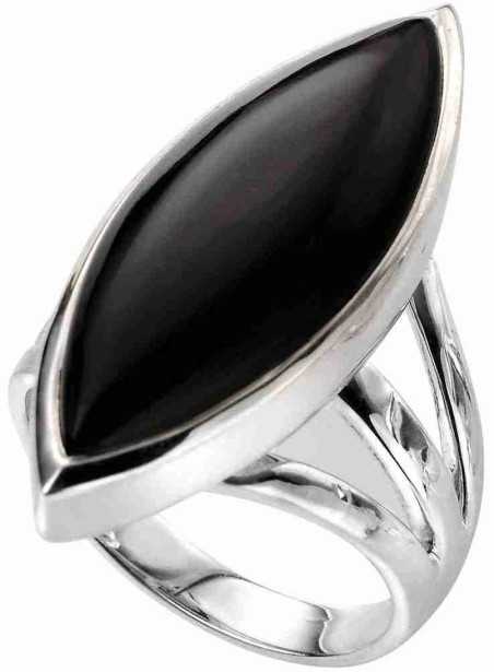 Mon-bijou - D3522 - Bague tendance Onyx en argent 925/1000