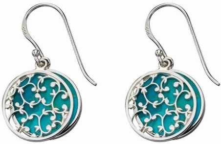 Boucle d'oreille turquoise en argent 925