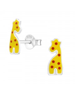 Mon-bijou - H17259 - Boucle d'oreille giraffe en argent 925/1000