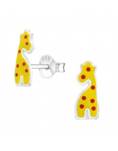 Boucle d'oreille girafe en argent 925