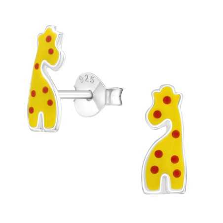 Boucle d'oreille girafe en argent 925