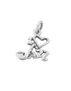 Mon-bijou - H0012 - Collier j'aime le Jazz  en argent 925/1000